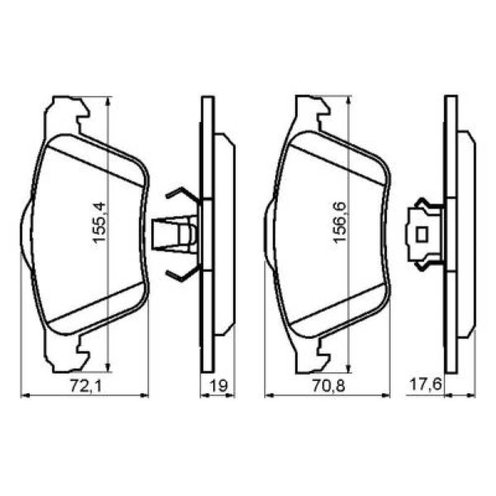 Комплект гальмівних колодок - дискові BOSCH 0986494158