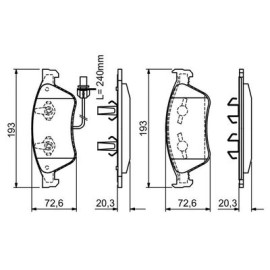 Комплект тормозных колодок BOSCH 0986494200