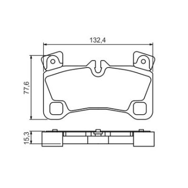 Комплект тормозных колодок BOSCH 0986494205