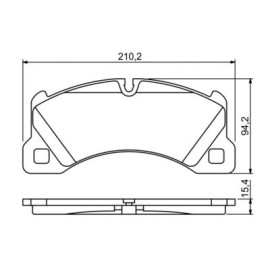 Комплект тормозных колодок BOSCH 0986494206