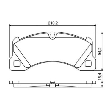 Комплект тормозных колодок BOSCH 0986494206
