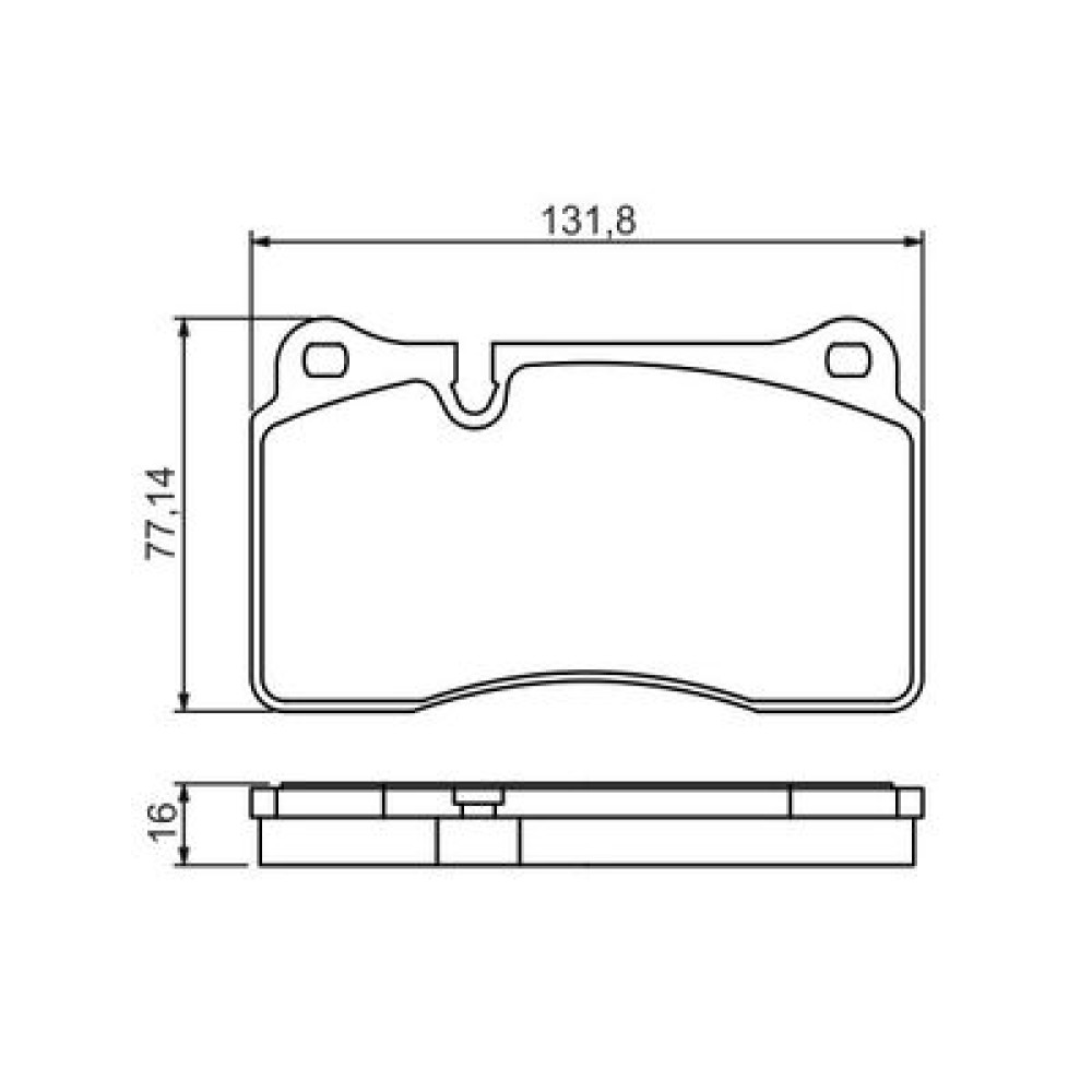 Комплект тормозных колодок BOSCH 0986494207