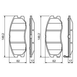 Комплект тормозных колодок BOSCH 0986494250