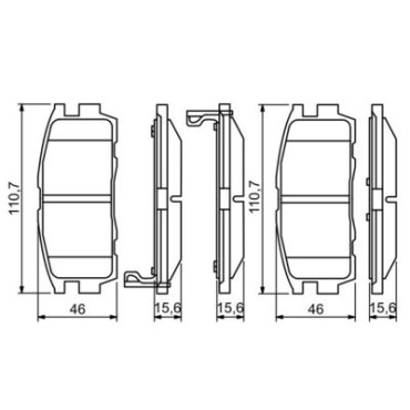 Комплект тормозных колодок из 4 шт. дисков BOSCH 0986494251
