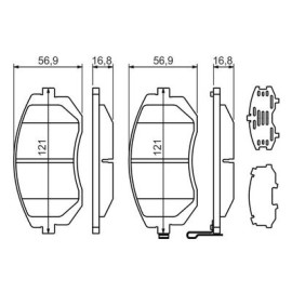 Комплект гальмівних колодок - дискові BOSCH 0986494315