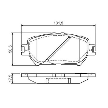 Комплект тормозных колодок из 4 шт. дисков BOSCH 0986494363