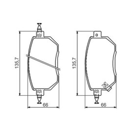 Комплект тормозных колодок из 4 шт. дисков BOSCH 0986494366