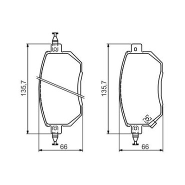 Комплект тормозных колодок из 4 шт. дисков BOSCH 0986494366