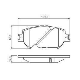 Комплект гальмівних колодок з 4 шт. дисків BOSCH 0986494418