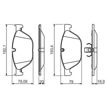 Комплект тормозных колодок BOSCH 0986494429