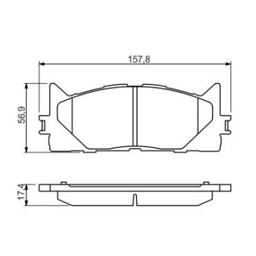 Комплект гальмівних колодок - дискові BOSCH 0986494430