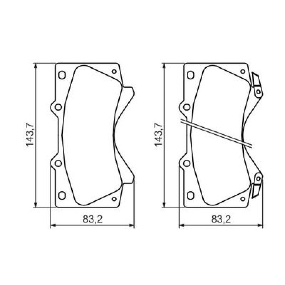 Комплект тормозных колодок BOSCH 0986494449