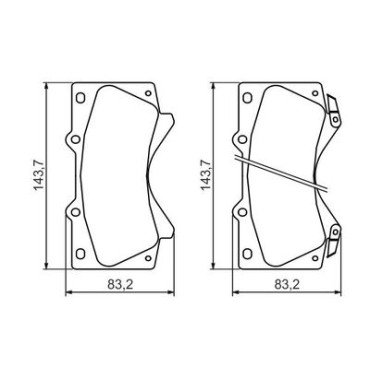 Комплект тормозных колодок BOSCH 0986494449