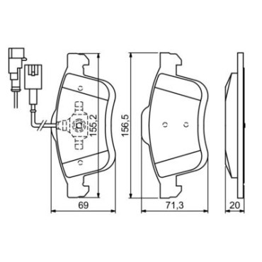 Комплект тормозных колодок BOSCH 0986494453