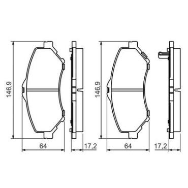 Тормозные колодки BOSCH 0986494493