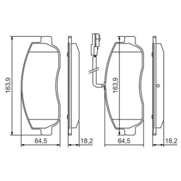 Дисковые колодки передние BOSCH 0986494498