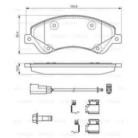 Дискові колодки передні BOSCH 0986494613