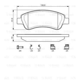 Дисковые колодки передные BOSCH 0986494623