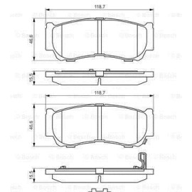 Дисковые колодки задние BOSCH 0986494628