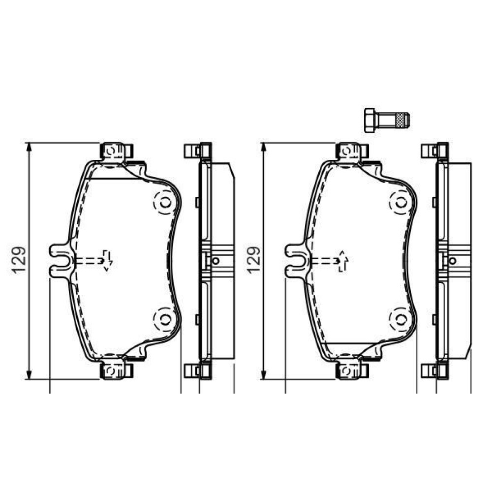 Комплект тормозных колодок из 4 шт. дисков BOSCH 0986494663