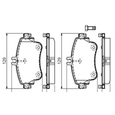 Комплект тормозных колодок из 4 шт. дисков BOSCH 0986494663