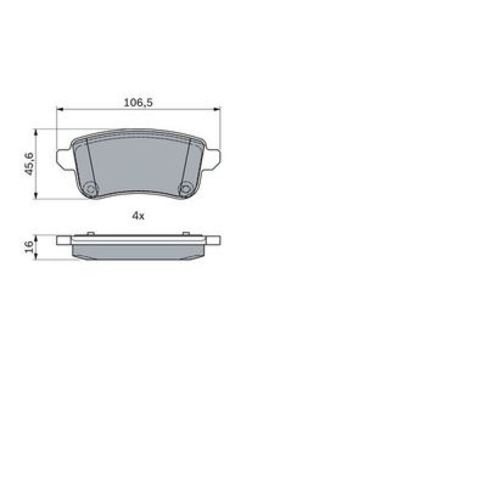 Гальмівні колодки BOSCH 0986494978