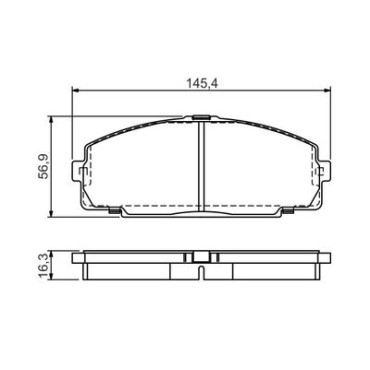 Комплект гальмівних колодок з 4 шт. дисків BOSCH 0986495058