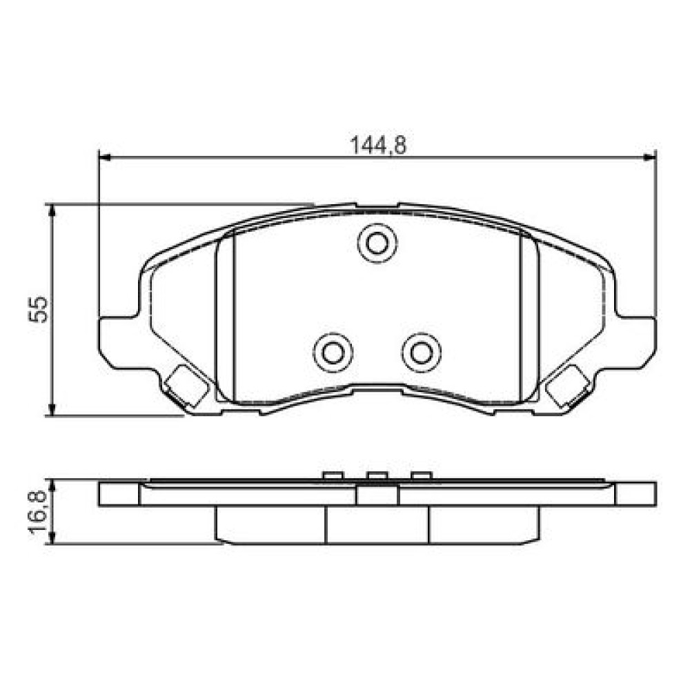 Комплект гальмівних колодок з 4 шт. дисків BOSCH 0986495170