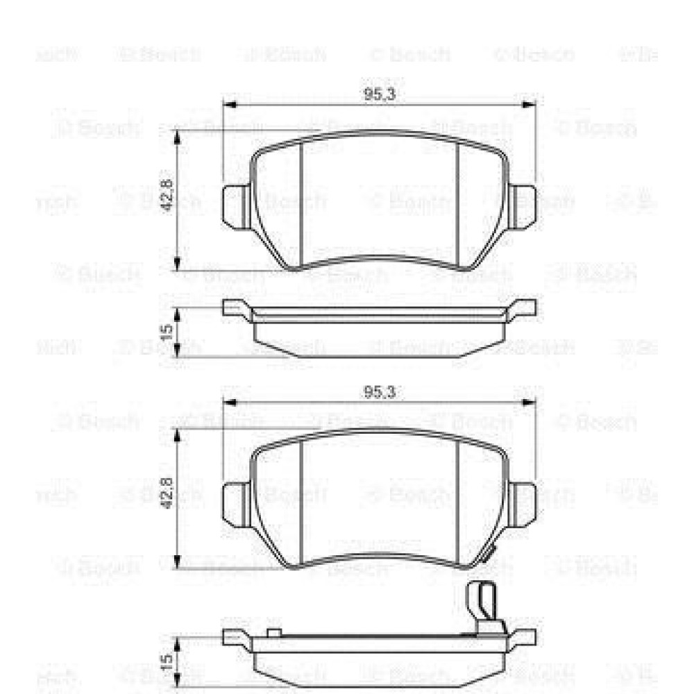 Комплект тормозных колодок BOSCH 0986495218