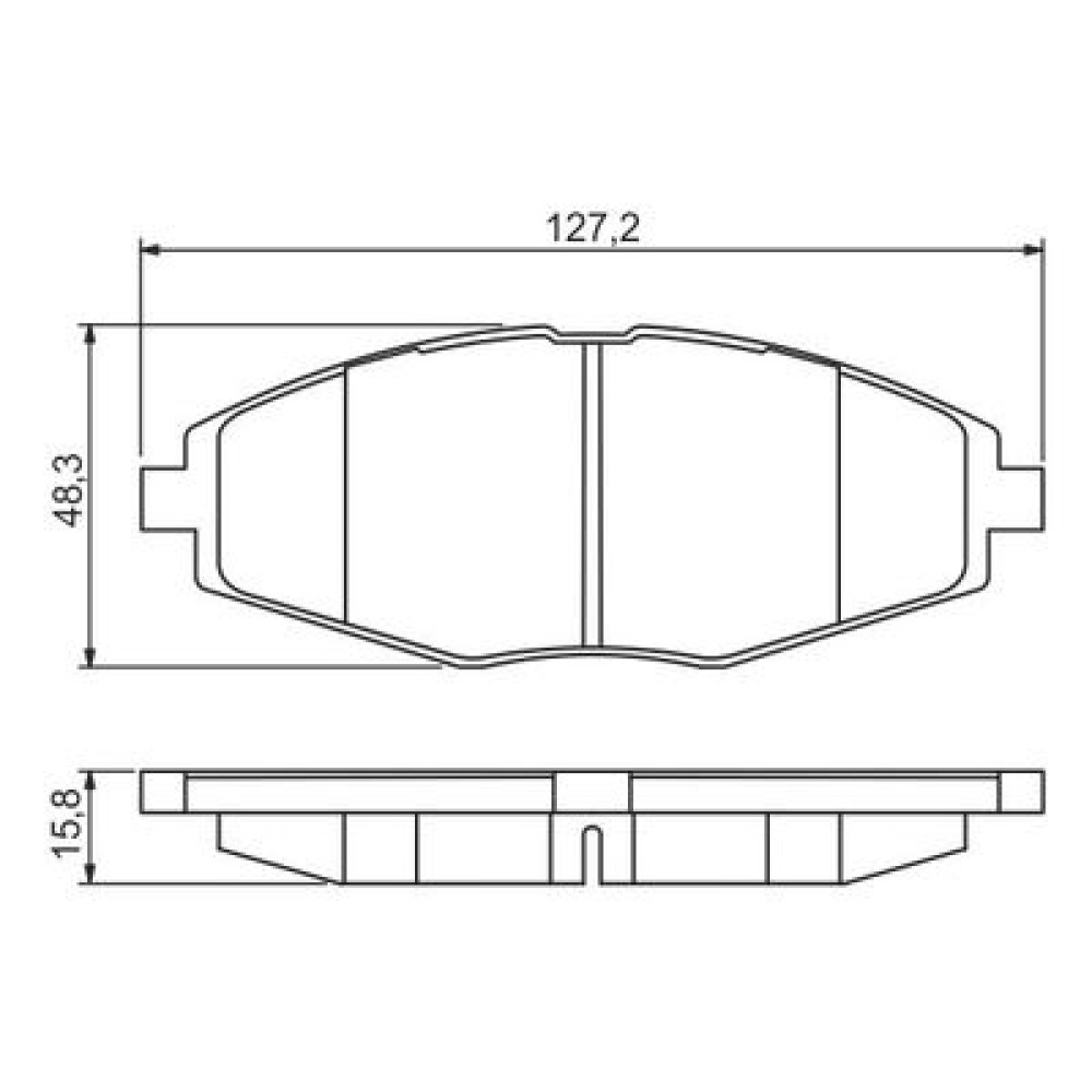 Комплект тормозных колодок из 4 шт. дисков BOSCH 0986495224
