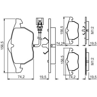 Комплект тормозных колодок BOSCH 0986495249