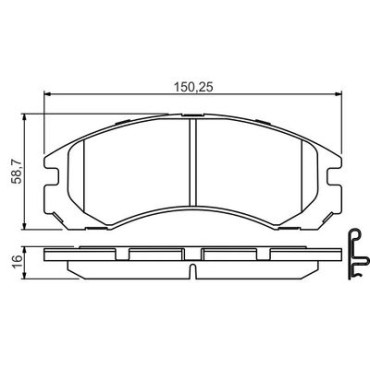 Комплект тормозных колодок BOSCH 0986495252