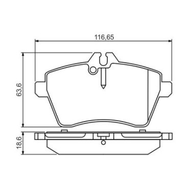 Комплект тормозных колодок из 4 шт. дисков BOSCH 0986495273