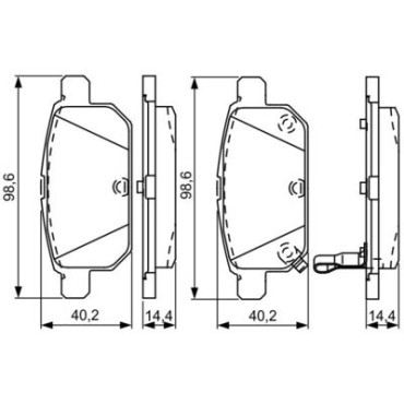 Гальмівні колодки BOSCH 0986495301