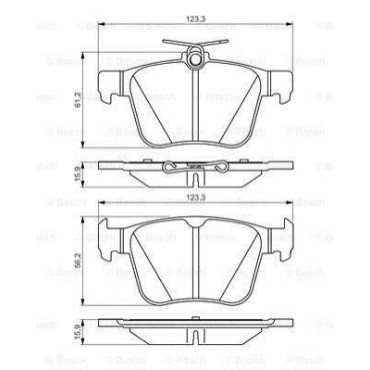 Дискові колодки задні BOSCH 0986495346