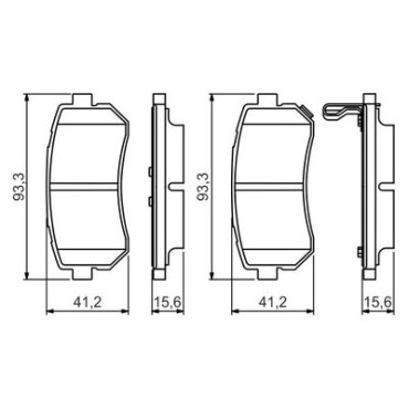 Комплект гальмівних колодок - дискові BOSCH 0986495354