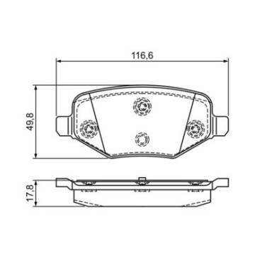 Дискові колодки задні BOSCH 0986495385