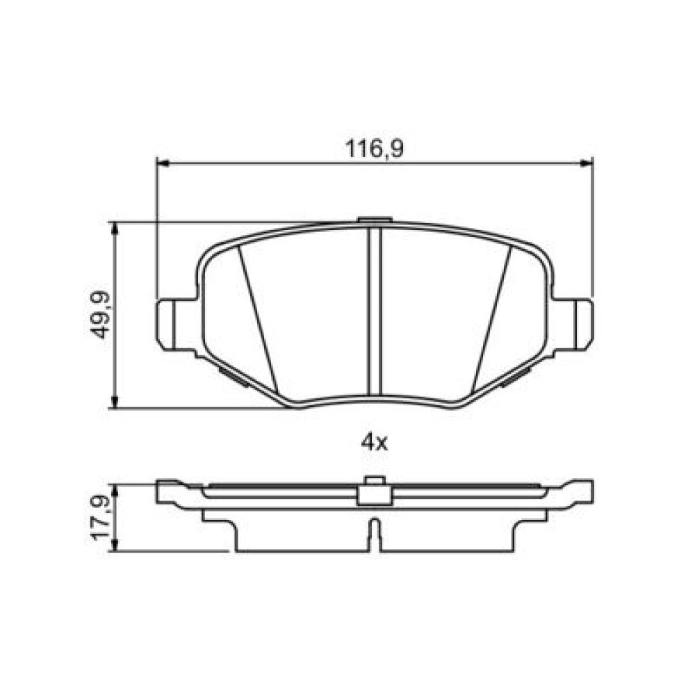 Дисковi колодки заднi BOSCH 0986495395