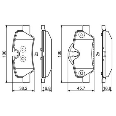 Тормозные колодки BOSCH 0986495400