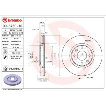 Диск гальмівний BREMBO 09876010