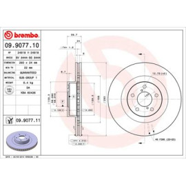 Диск тормозной BREMBO 09907710