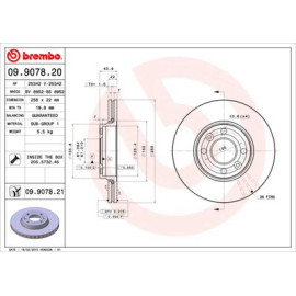 Диск тормозной BREMBO 09907820
