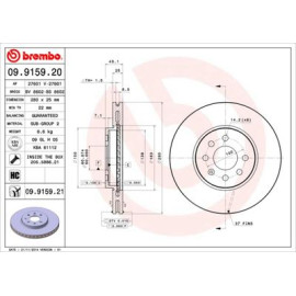Диск гальмівний BREMBO 09915920