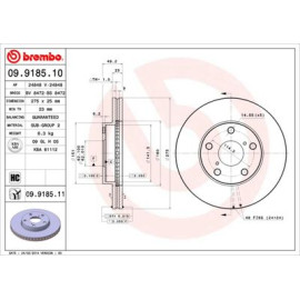 BREMBO 09918510 Диск тормозной BREMBO 09918510