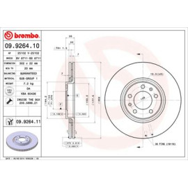 Диск гальмівний BREMBO 09926410