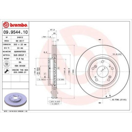 Диск тормозной BREMBO 09954410