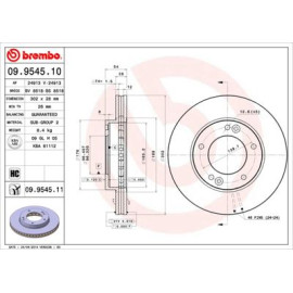 Диск гальмівний BREMBO 09954510