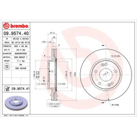 Диск гальмівний BREMBO 09957441
