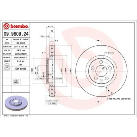 Диск гальмівний BREMBO 09960924