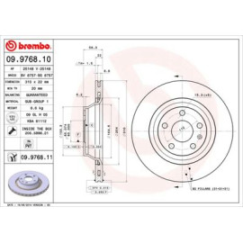 Диск тормозной BREMBO 09976810